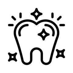 whitening line icon