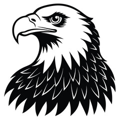Fototapeta premium Eagle bald vector shilhouette single collection