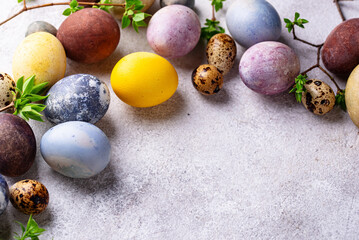 Easter eggs paint with natural dye
