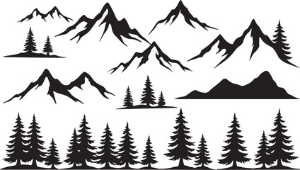 Hiker's Journey Through the Pines"

"Silhouettes of Adventure: Forest & Trail"  Nature Trails & Evergreen Dreams"