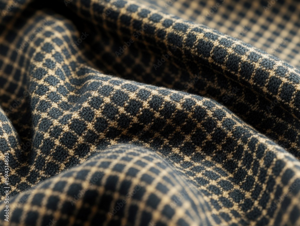 Poster fabric with checkered pattern