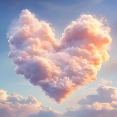 7. A soft, fluffy heart made of clouds