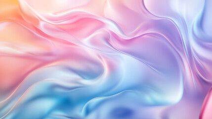 Obraz premium Abstract pastel gradient smooth satin liquid wave flowing, can be used as background.