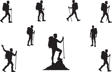 Obraz premium Hiker's Journey Through the Pines