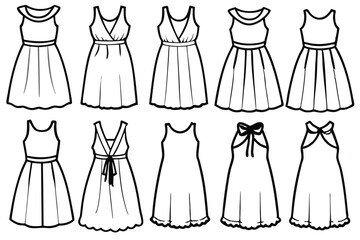 Sundress Minimalist Line Art Elegant Design for Fashion Lovers