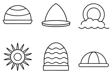  sunset orange line art abstract design for home decor.