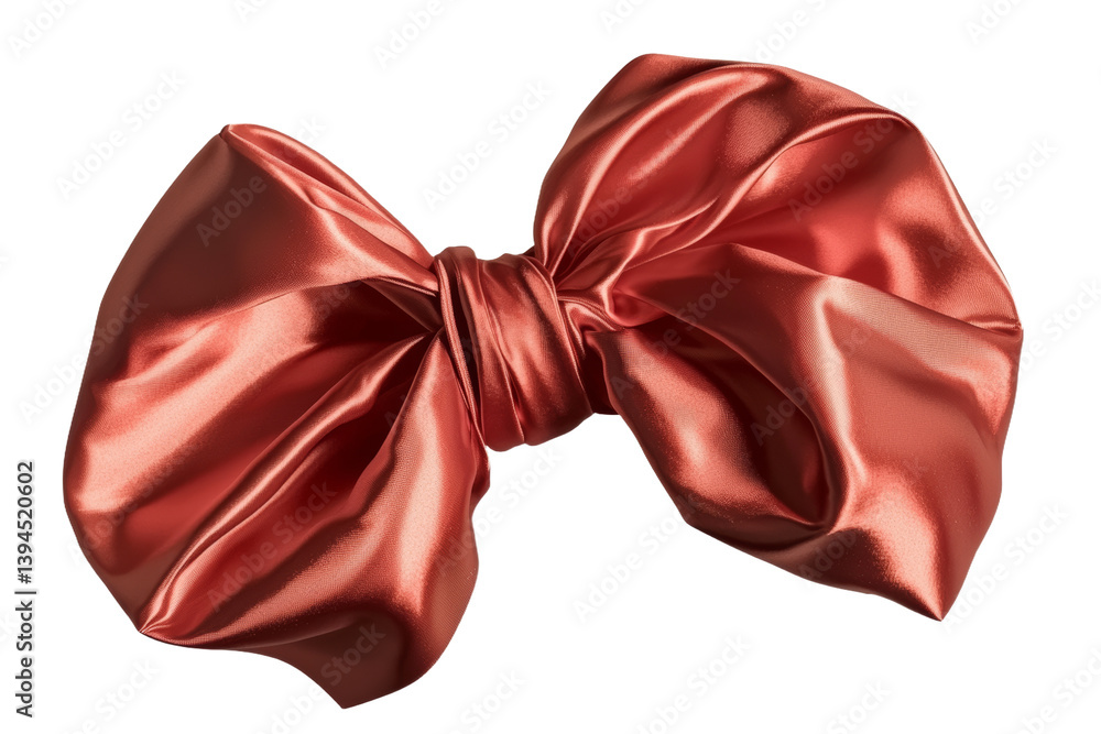 Aufkleber elegant silk bow with rich texture and vibrant color on a clean background for minimalist presentati