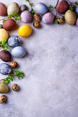 Easter eggs paint with natural dye