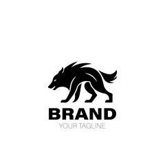 Werewolf Logo. Werewolf Logo Design. Werewolf Logo Brand. Werewolf Logo Vector Design Isolated on White Background