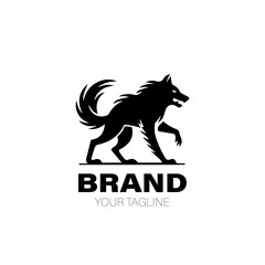 Werewolf Logo. Werewolf Logo Design. Werewolf Logo Brand. Werewolf Logo Vector Design Isolated on White Background