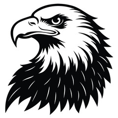 Obraz premium Eagle bald vector shilhouette single collection