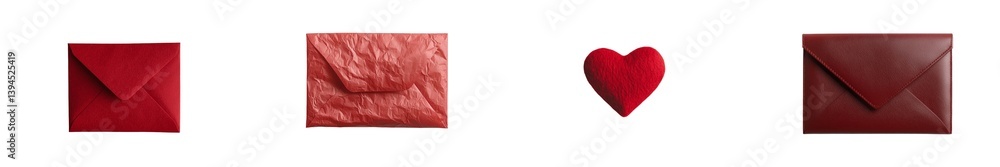 Poster thoughtful minimalist mockups showcasing red envelopes and heart symbol in an elegant arrangement fo