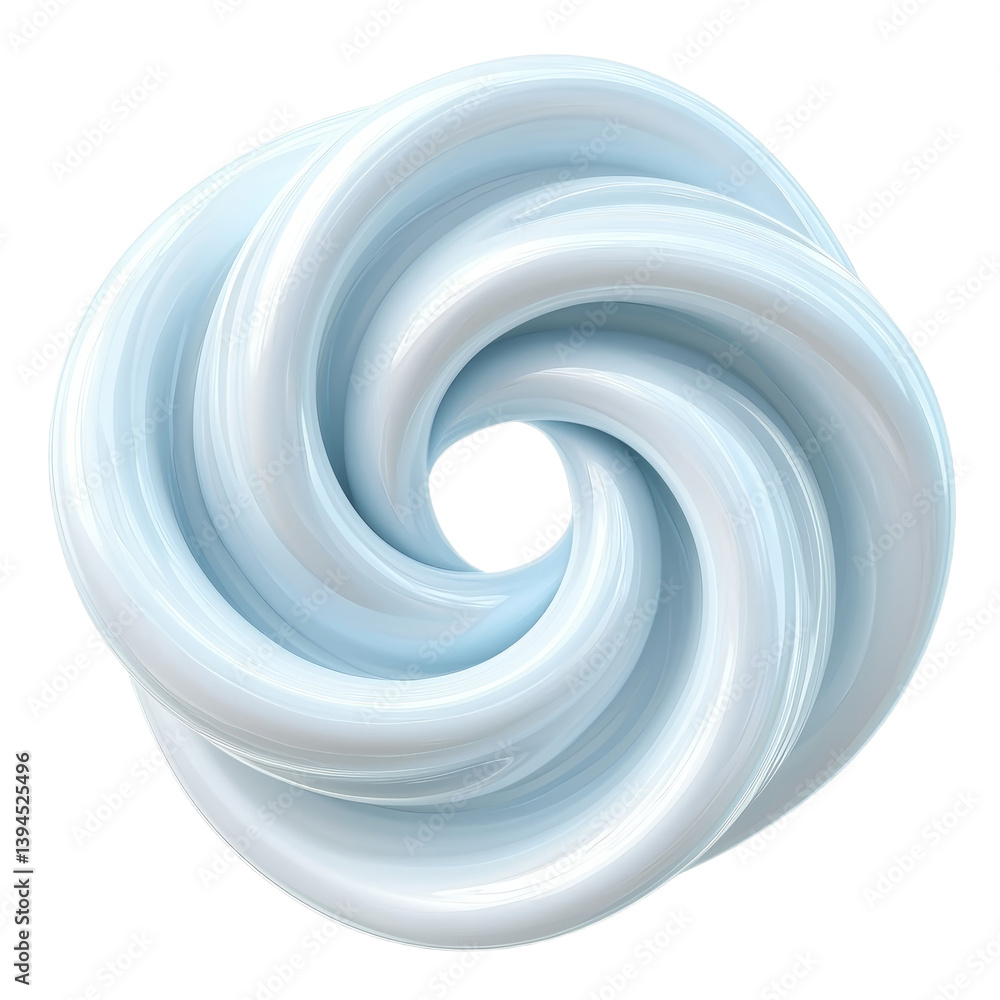 Poster elegant isolated minimalist mockup of a soft blue swirl design for creative projects and graphics