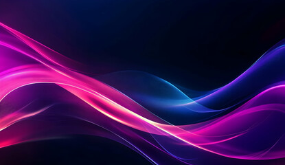 Abstract background with colorful waves and glowing lines