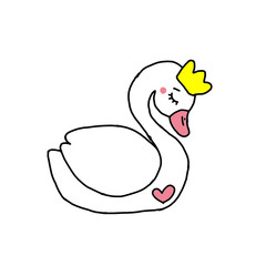 vector illustration of a swan