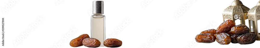 Aufkleber isolated minimalist mockup of perfume bottle and dates on a plain surface highlighting elegance and 