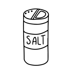 Salt in bottle doodle vector illustration
