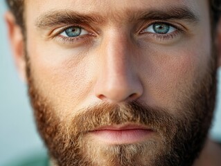 Obraz premium Man with beard looking forward