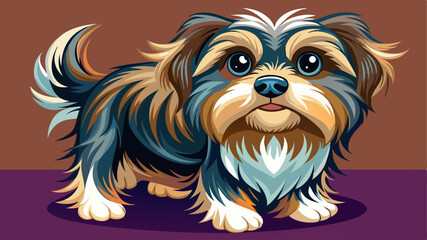 Mixed-Breed Dog between a shih-tsu and a pekingese