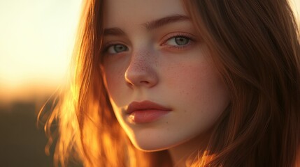 Woman portrait, outdoor natural light