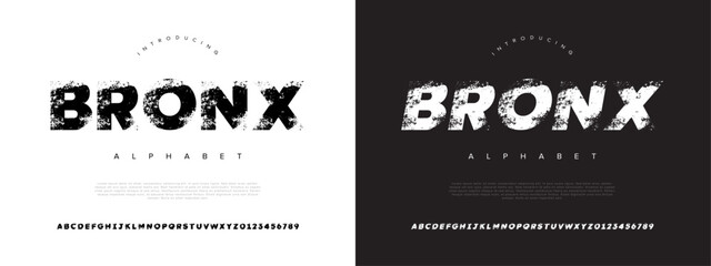 Grunge Textured Display Font Vector for Vintage Industrial and Urban Design