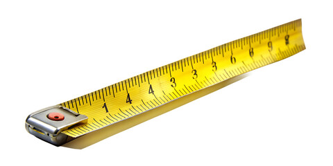 metric measuring tape isolated on white background PNG. GENERATIVE AI