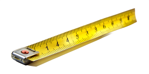 metric measuring tape isolated on white background PNG. GENERATIVE AI