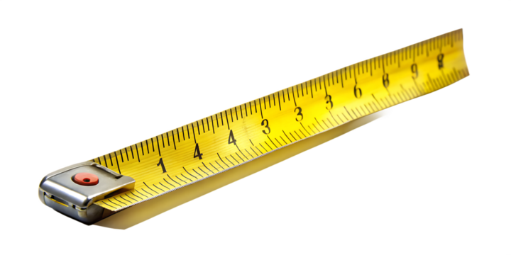 metric measuring tape isolated on white background PNG. GENERATIVE AI