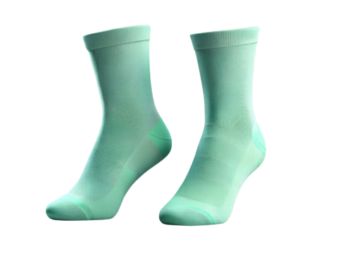 Turquoise Patterned Athletic Socks, Sock Mockup, Sock isolated, Sock transparent background, 3D Sock Png, Sock Png