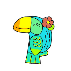 funny parrot cartoon