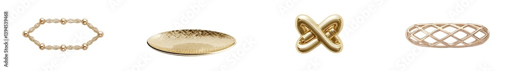 Aufkleber Showcasing isolated minimalist mockups of decorative items in elegant designs and shapes for modern decor