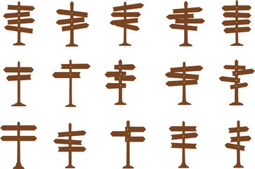 Signpost icon logo design template isolated illustration
