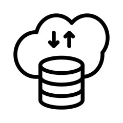 cloud storage line icon