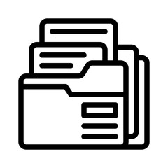 folder line icon