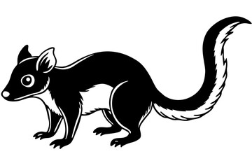 Elegant Addax antelope silhouette in minimalist line art vector style. This clean and modern wildlife design features the distinctive curved horns and sleek profile of the desert-dwelling Addax, 