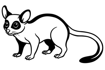 Elegant Addax antelope silhouette in minimalist line art vector style. This clean and modern wildlife design features the distinctive curved horns and sleek profile of the desert-dwelling Addax, 