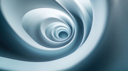 A swirling, abstract design in shades of blue, resembling a spiral, creating a sense of depth and fluidity.