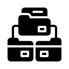 folder tree glyph icon