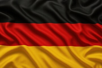 Obraz premium German flag waving vibrantly.