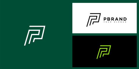 Modern Minimalist Letter P Logo Design Variations Branding Identity