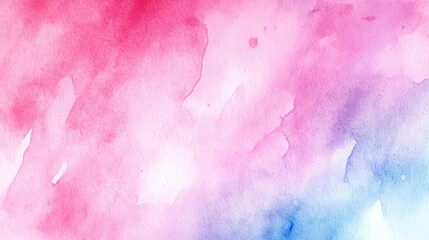 Abstract watercolor wash background with blended pink and blue colors, soft and dreamy.