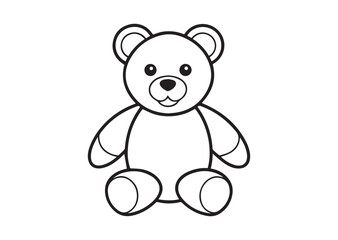 Fototapeta premium Teddy bear silhouette vector