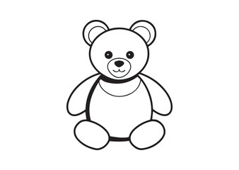 Fototapeta premium Teddy bear silhouette vector