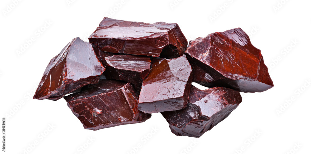 Poster high-quality isolated minimalist mockups of polished red stones showcasing their natural texture and