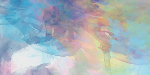 Abstract pastel colors watercolor background. Textured abstract bright watercolor stains background. Abstract artistic background print decorative art design wallpaper painting. 