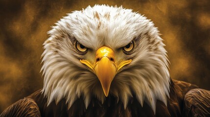 Obraz premium Bald eagle closeup displaying wisdom in natural habitat