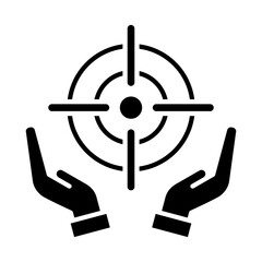 Focus Glyph Icon Vector Illustration. 