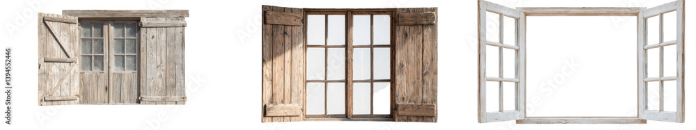 Aufkleber Unique collection of isolated minimalist window mockups arranged in a stylish layout for design inspiration and presentations
