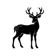 Fototapeta premium Deer Silhouette vector illustration