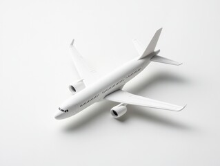 Airplane model on white background